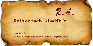 Reitenbach Aladár névjegykártya